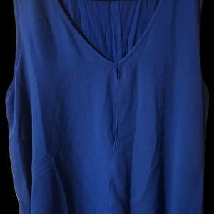 By&By Double Layer Sleeveless Blouse Blue L